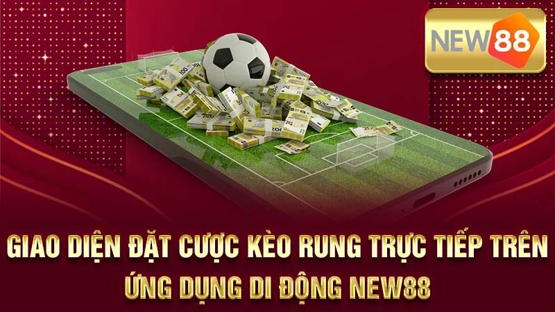 Giao diện đặt cược kèo rung trực tiếp trên ứng dụng di động NEW88.